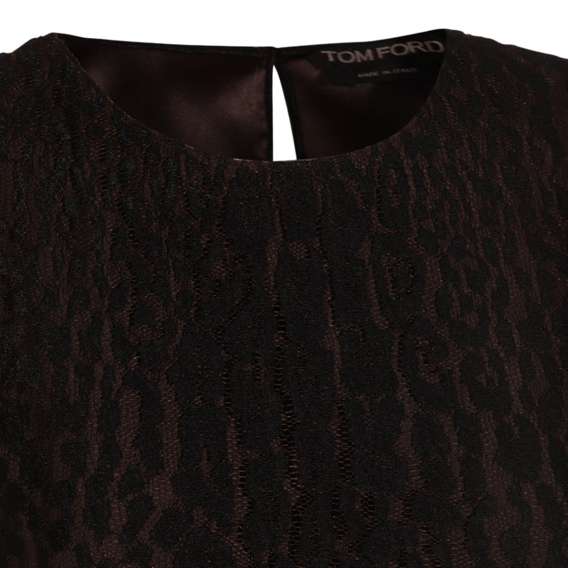 Tom Ford Sleeveless Lace Overlay Top With Scalloped Hem