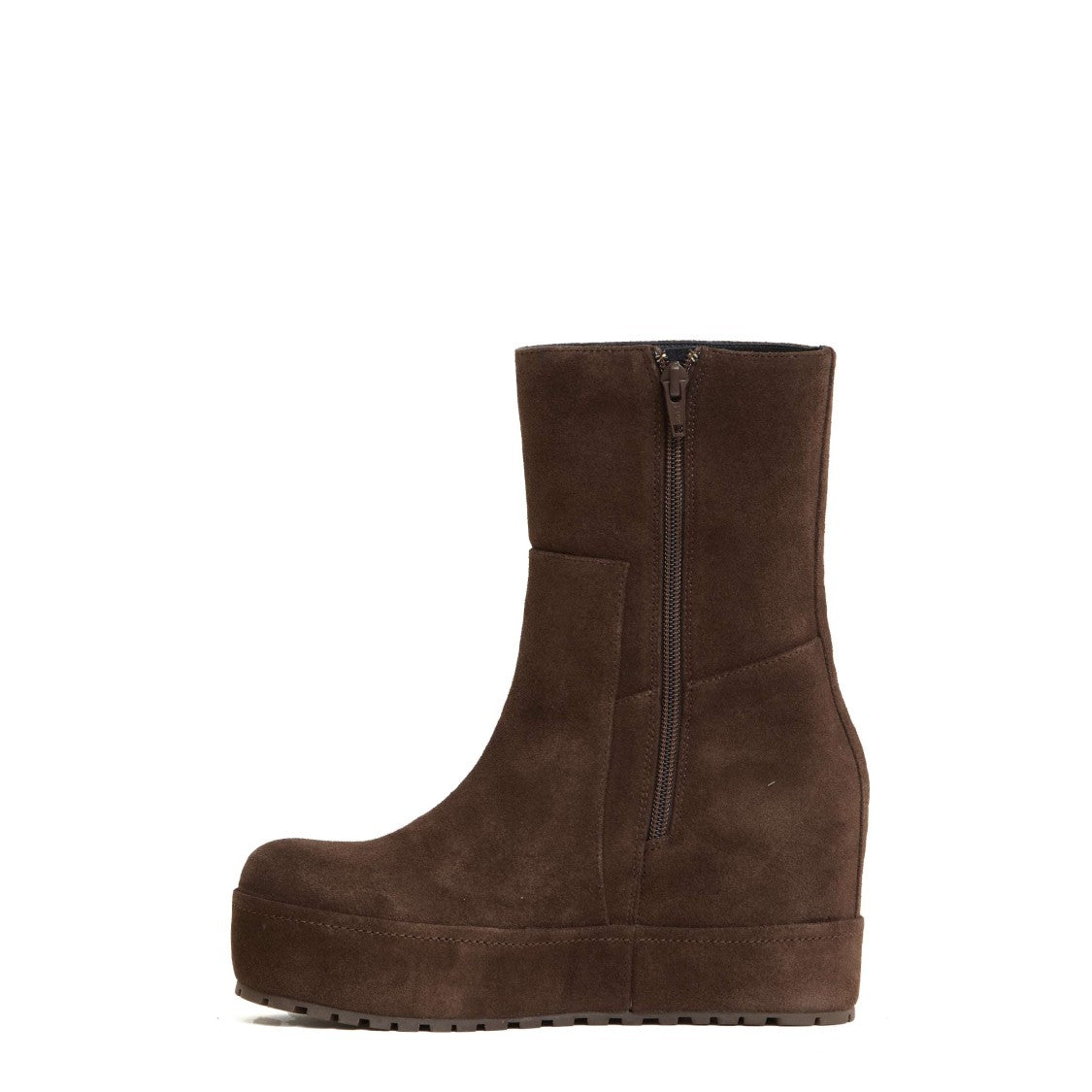 Paloma Barceló Wedge Ankle Boots In Brown Suede