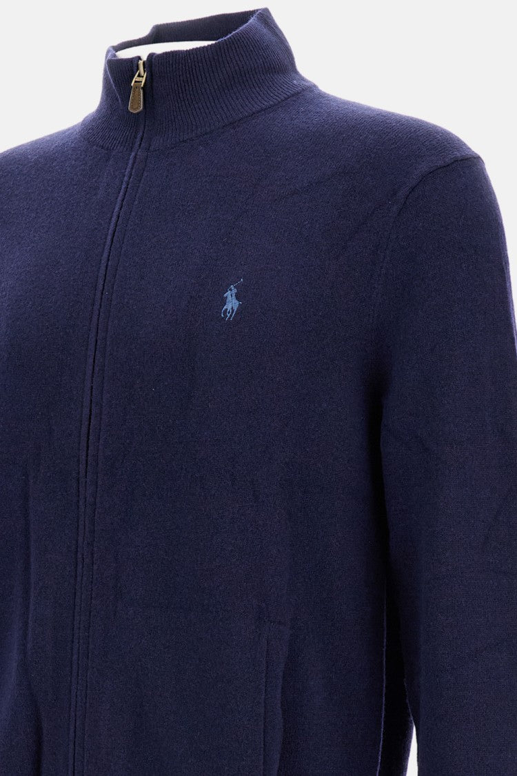Polo Ralph Lauren Zip-Up High Collar Wool Pullover