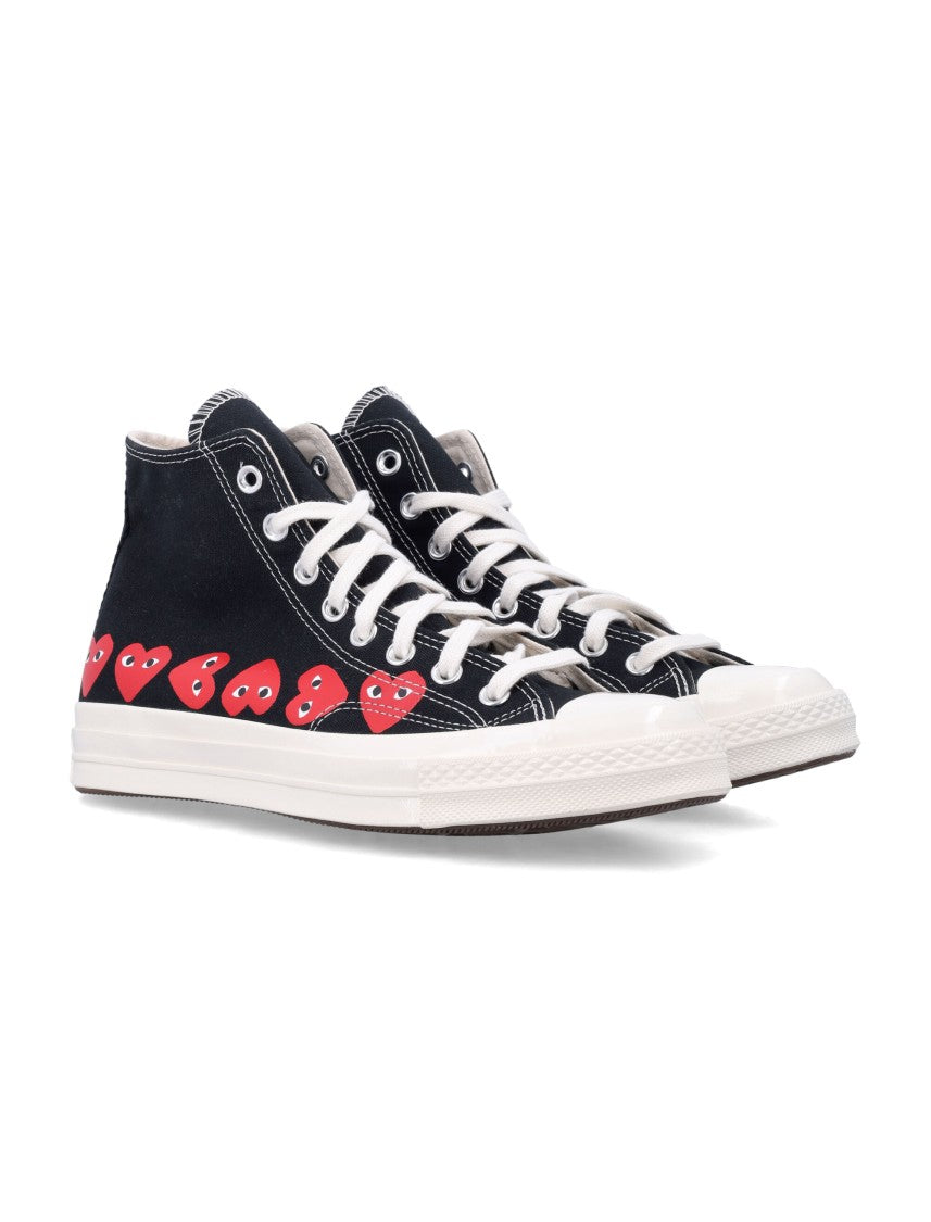 Comme Des Garçons X Converse High-Top Sneakers With Iconic Heart Print