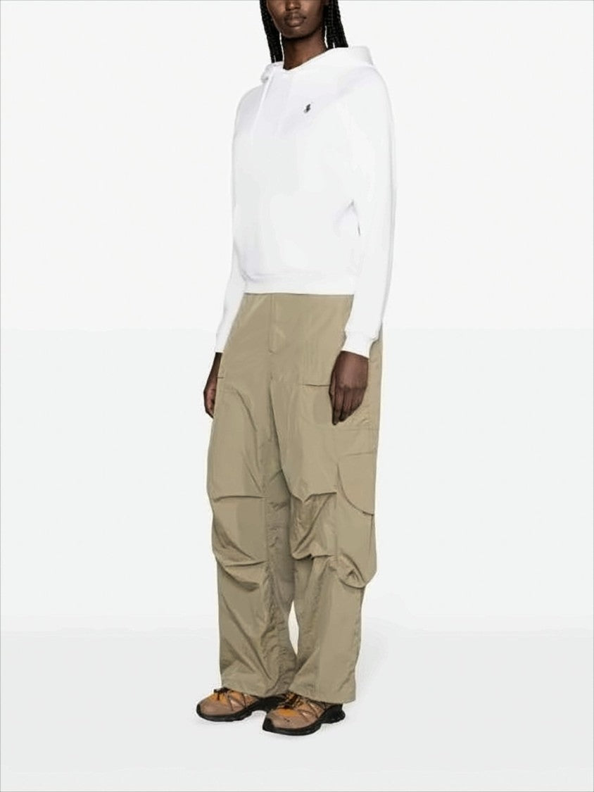 Polo Ralph Lauren White Pullover Hoodie With Drawstring