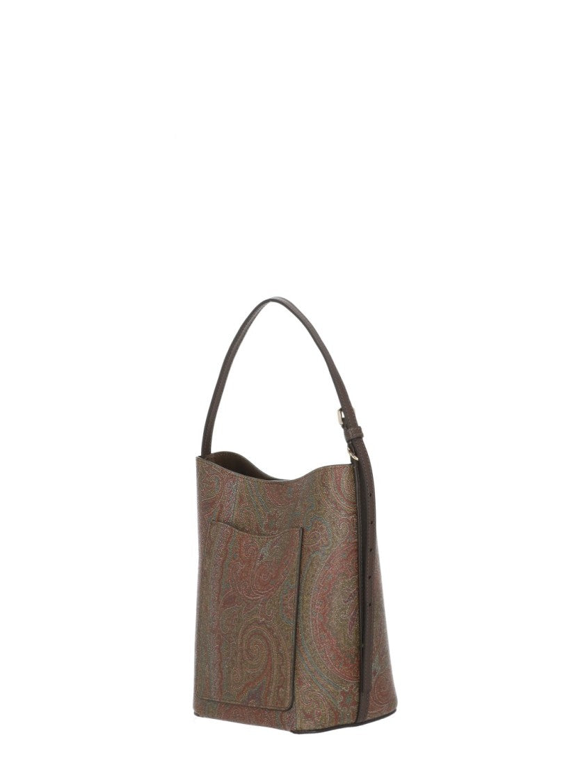 Etro Bucket-Style Shoulder Bag With Contrasting Paisley Pattern