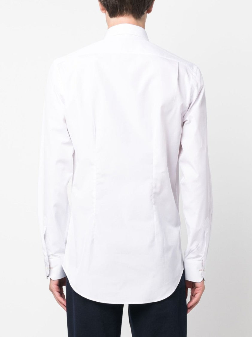 Paul Smith Slim Fit White Shirt With Artist Stripe Detailing