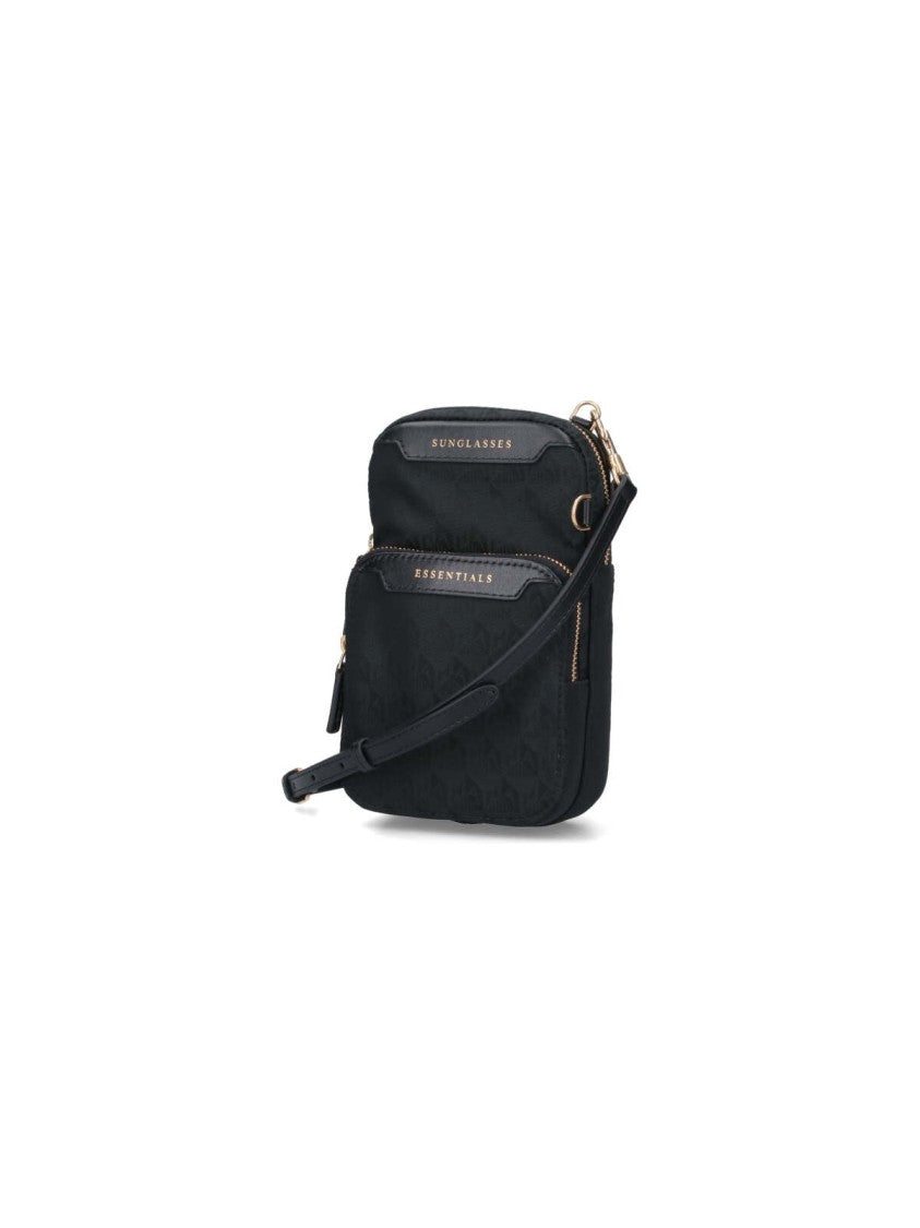 Anya Hindmarch Black Logo Essentials Nylon Shoulder Bag