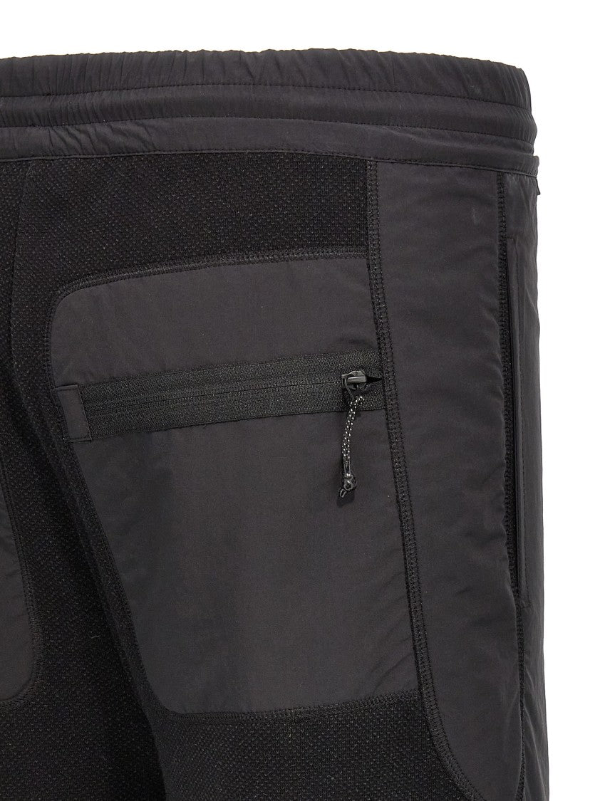 Moncler Piqué Cotton Joggers With Polyester Froissé Inserts