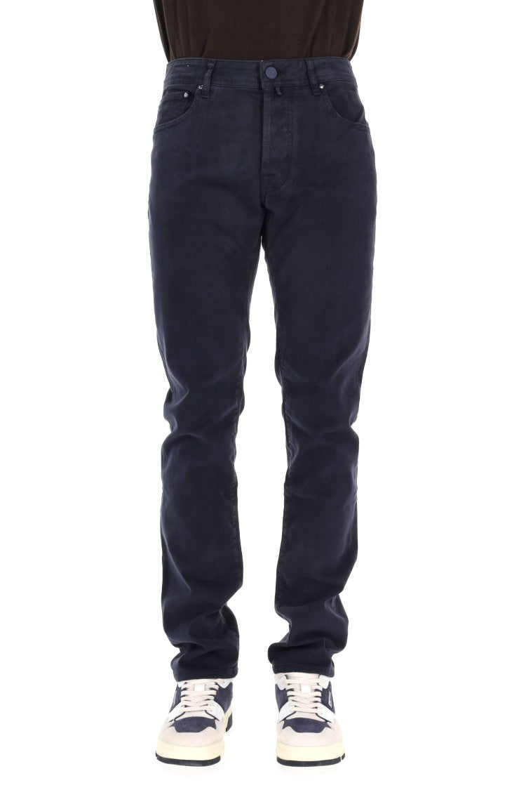 Jacob Cohen Scott Fit 5-Pocket Peach Hand Dyed Lyocell-Cotton Pants