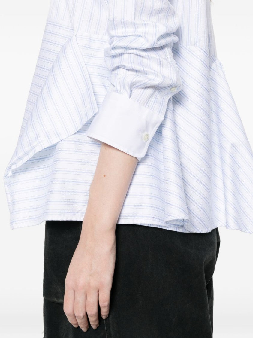 J. W. Anderson White Asymmetrical Draped Panel Shirt