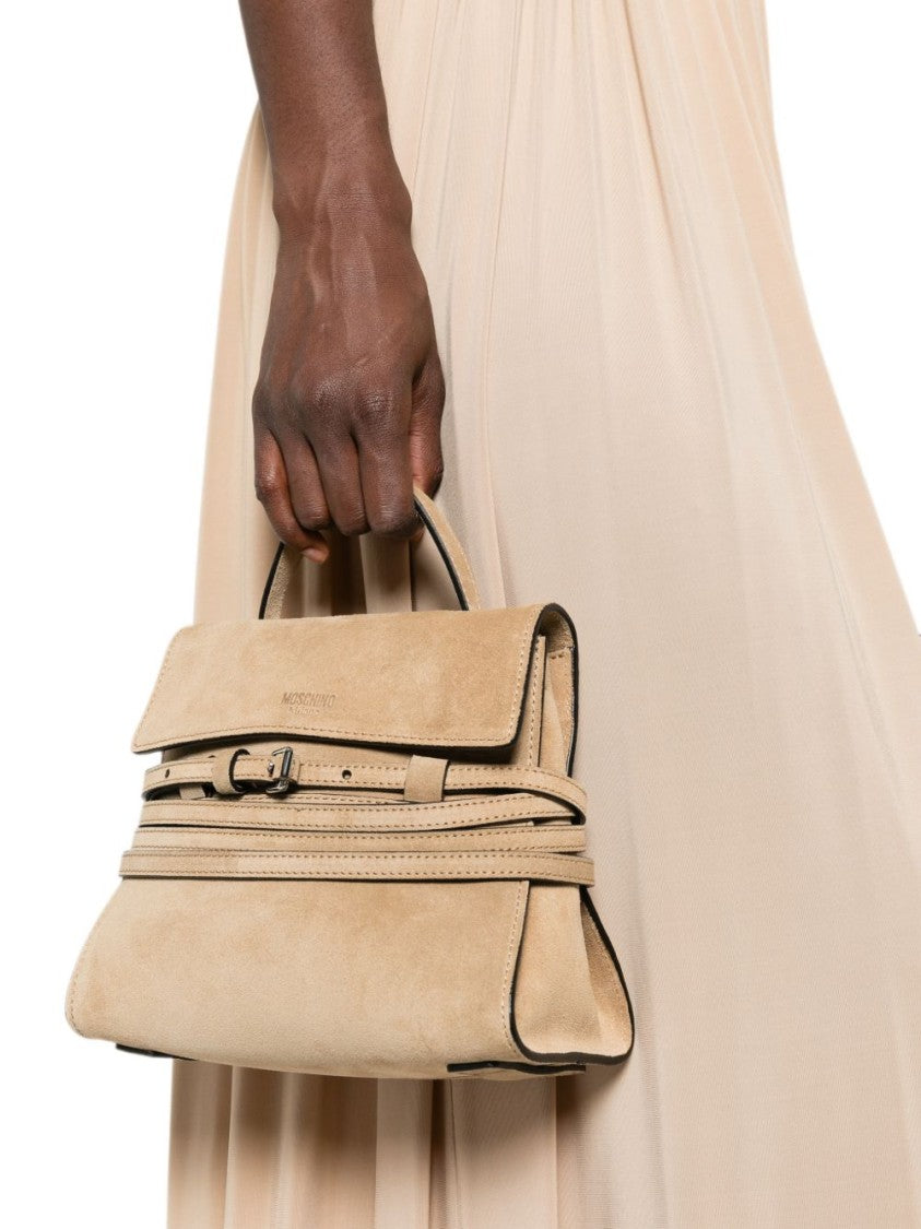 Moschino Structured Handbag With Flap Closure And Detachable Strap
