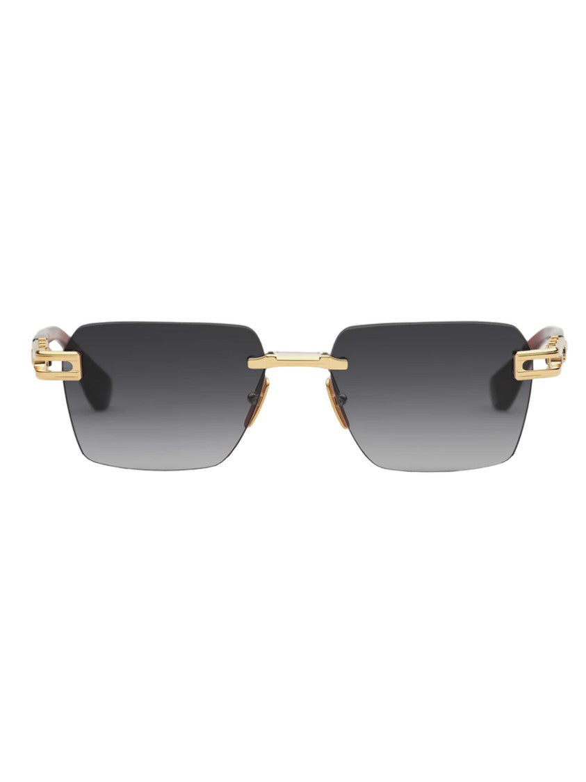 Dita Bold Square Frame Sunglasses With Metallic Finish