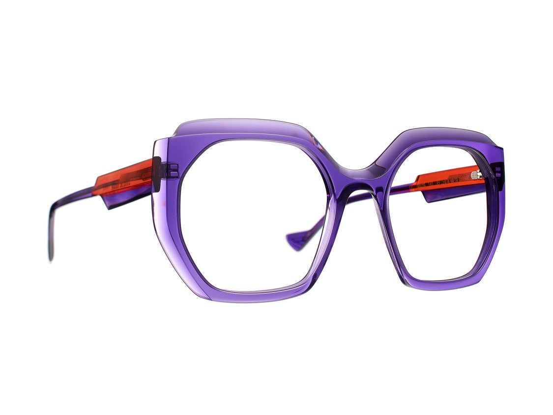 Caroline Abram Purple Petula Translucent Acetate Square Sunglasses