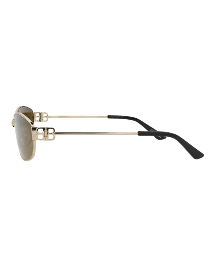 Balenciaga Square-Frame Metal Sunglasses