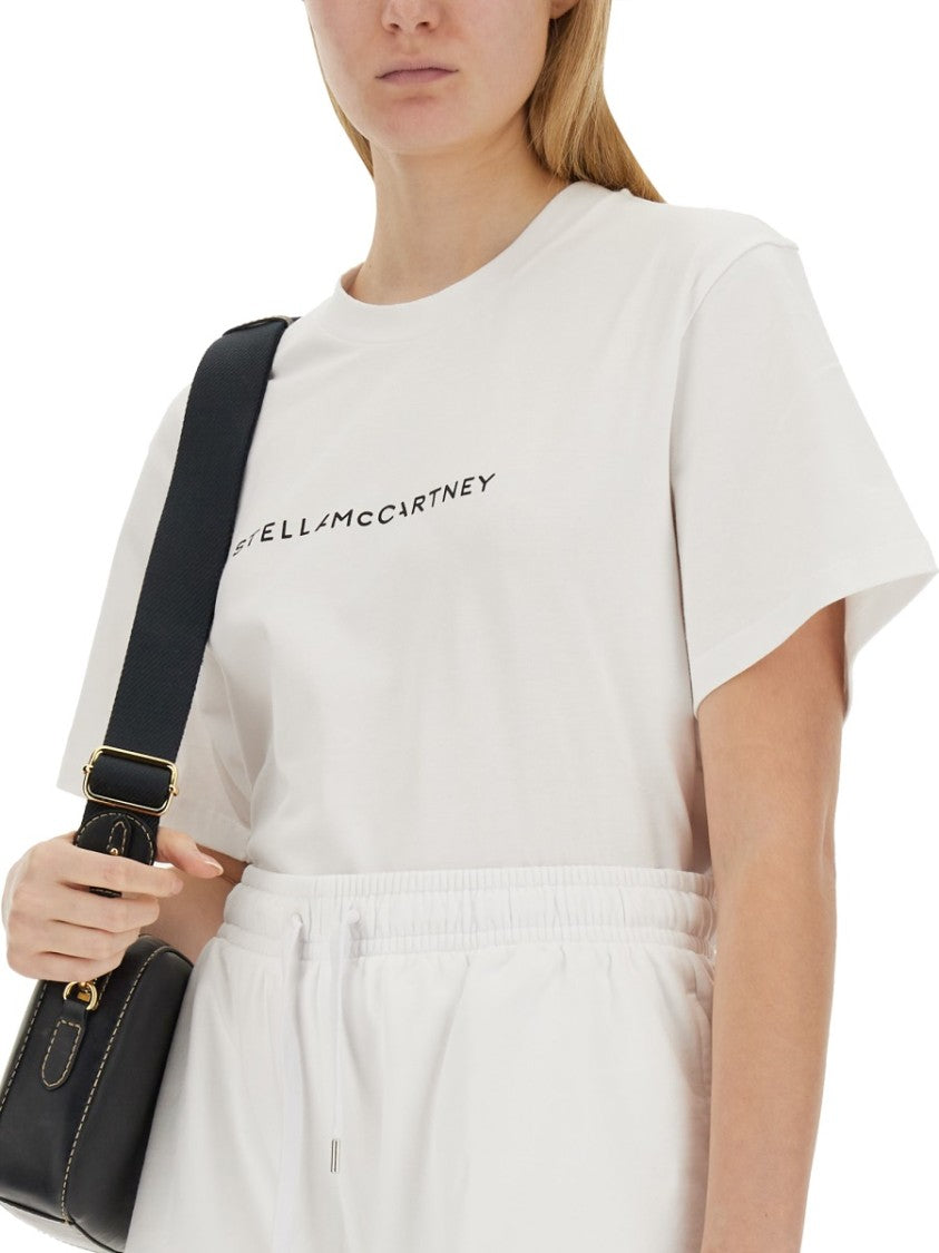 Stella Mccartney White T-Shirt With Bold Logo