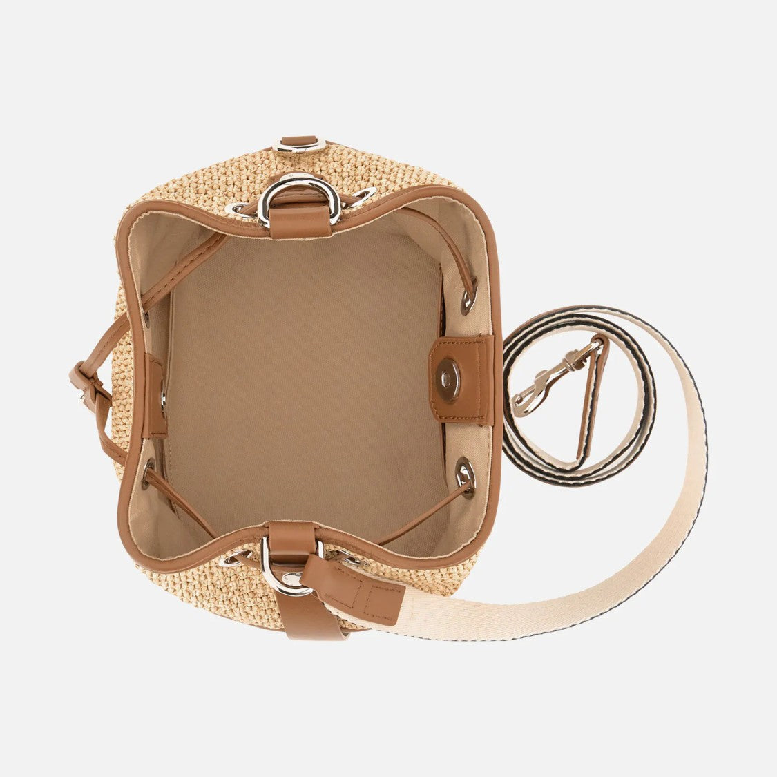 Hogan Woven Straw Bucket Bag