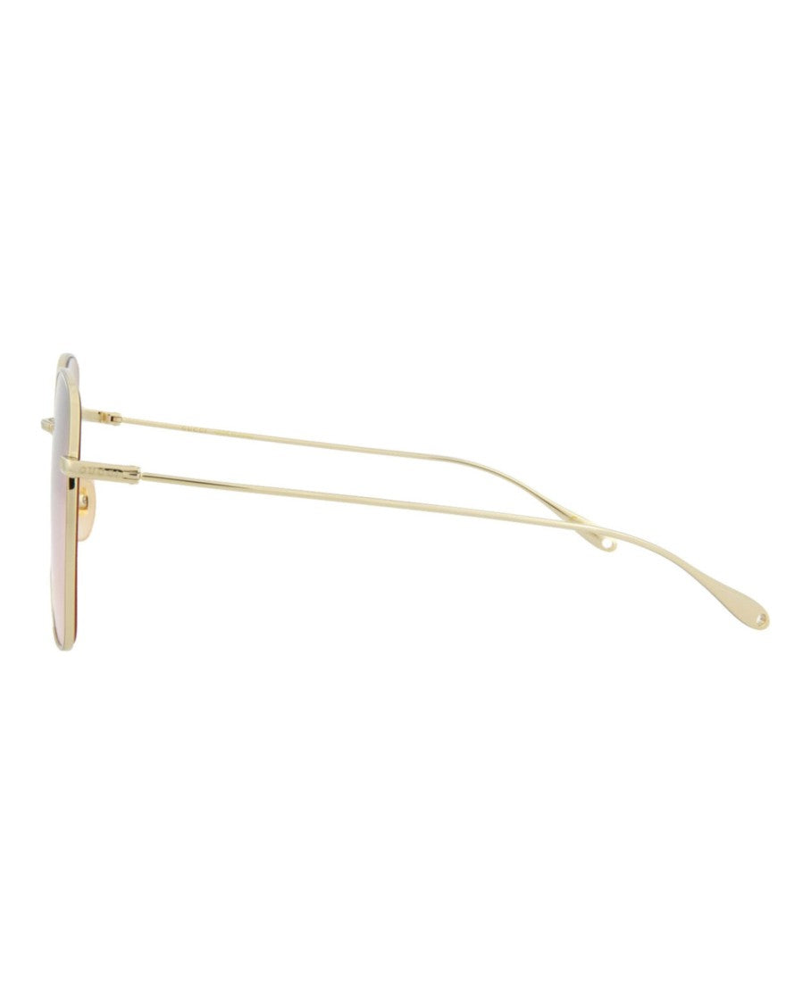 Gucci Square-Frame Metal Sunglasses