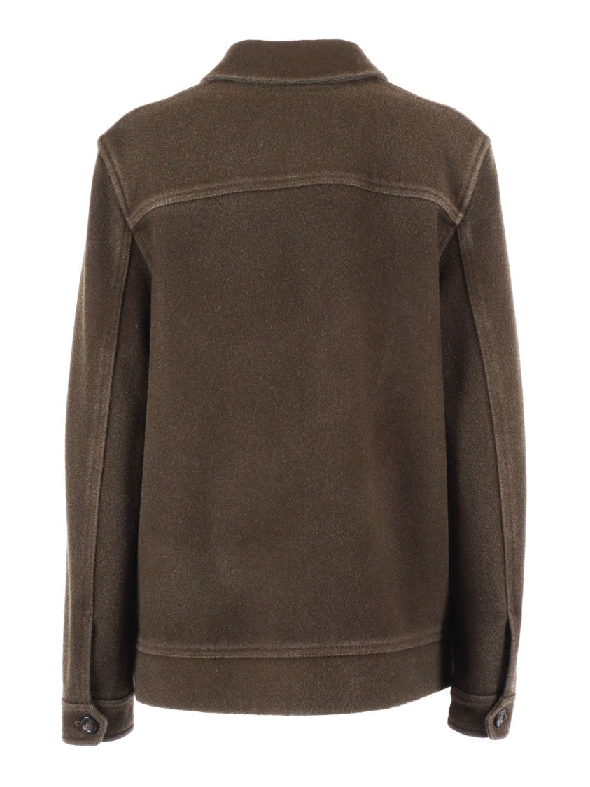 Circolo 1901 Structured Virgin Wool Work Jacket With Button-Up Front