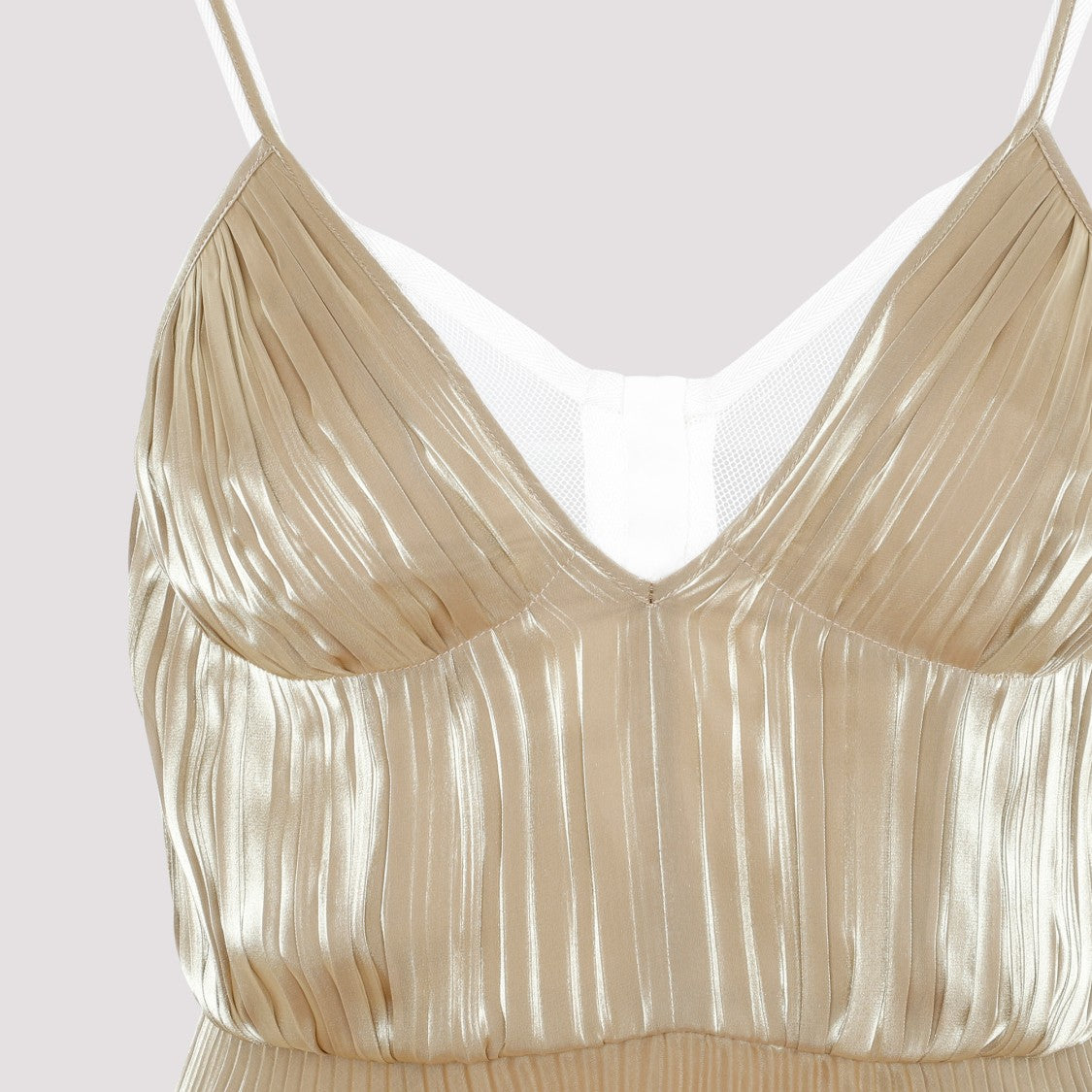 Prada Metallic Yellow Dress