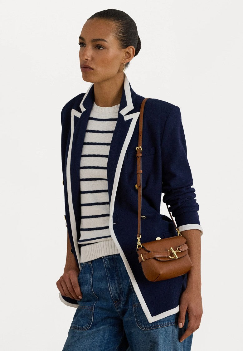 Lauren Ralph Lauren Brown Natural Smooth Leather Crossbody Bag