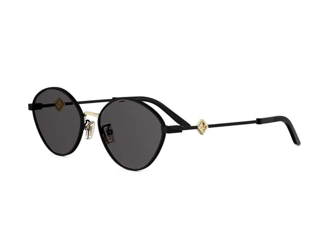 Fendi Gold Fe40217u Round Dark Lens Sunglasses
