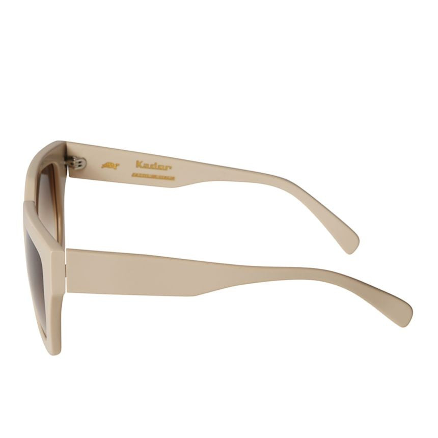 Kador Charlize Bold Oversized Square Frame Sunglasses In Beige
