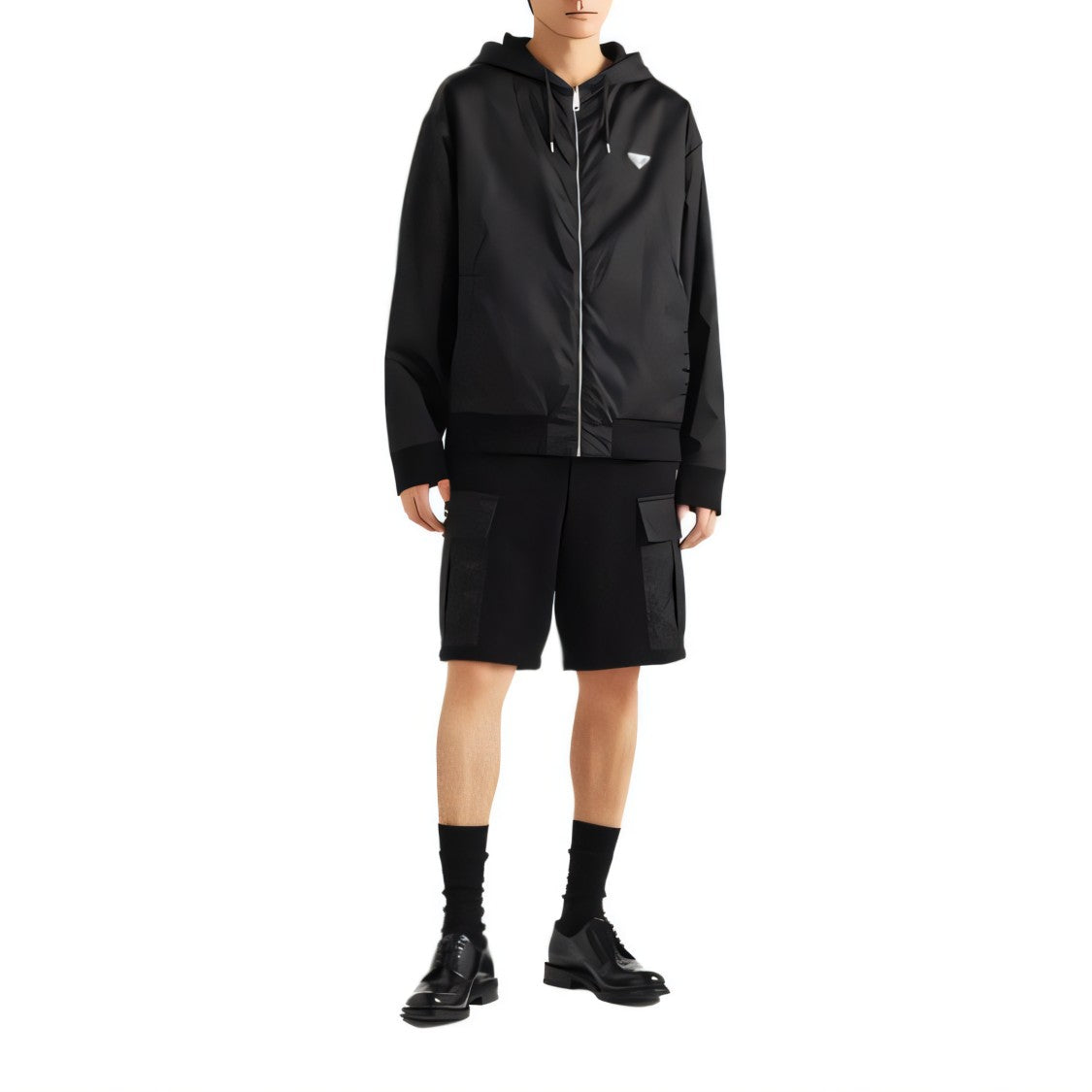 Prada Zip-Up Hooded Jacket