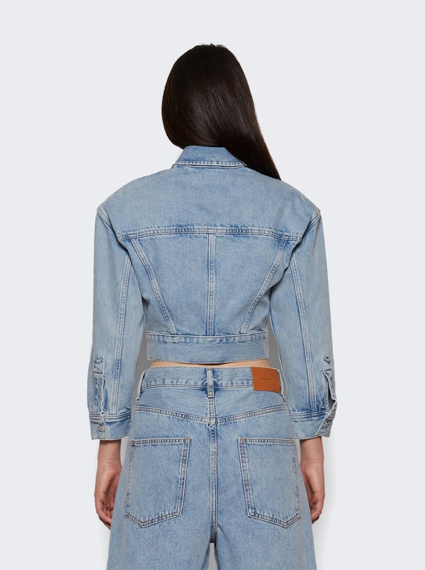 Wardrobe.Nyc Denim Crop Jacket Blue