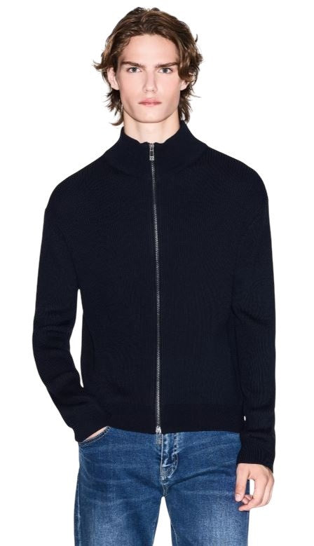 Armani Exchange Ribbed High Neck Cardigan
