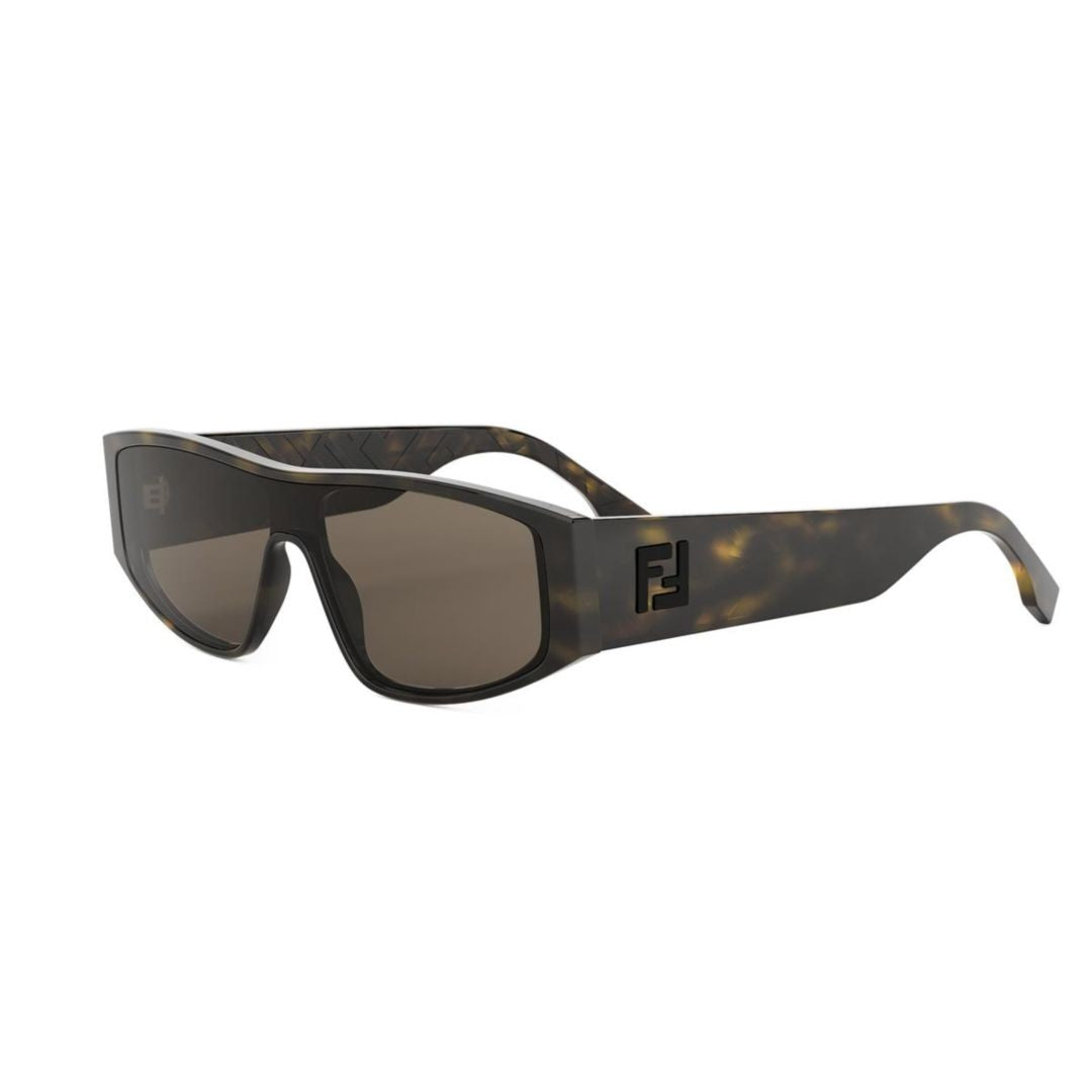 Fendi Fe40167i Rectangular Tortoiseshell Sunglasses