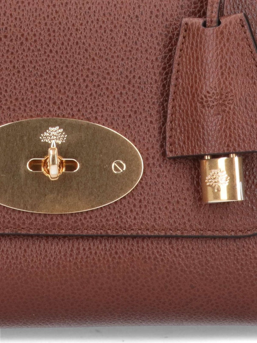 Mulberry Brown Oak Grain Leather Flap Bag