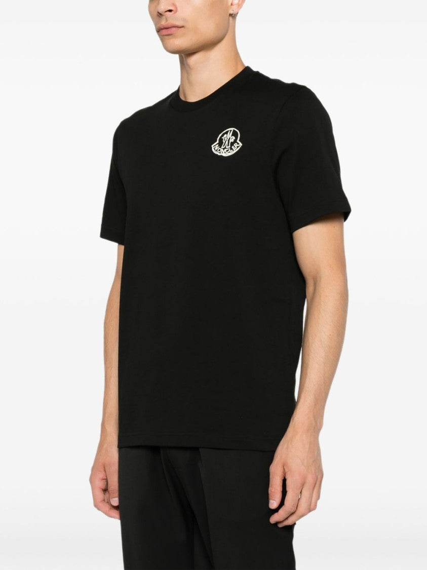 Moncler Logo Patch Cotton Jersey T-Shirt