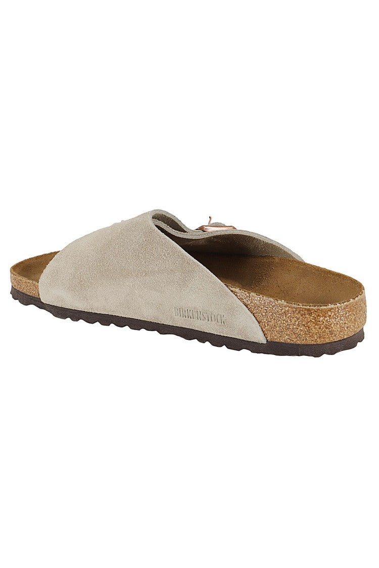 Birkenstock Taupe Zurich Suede Slip-On Sandals