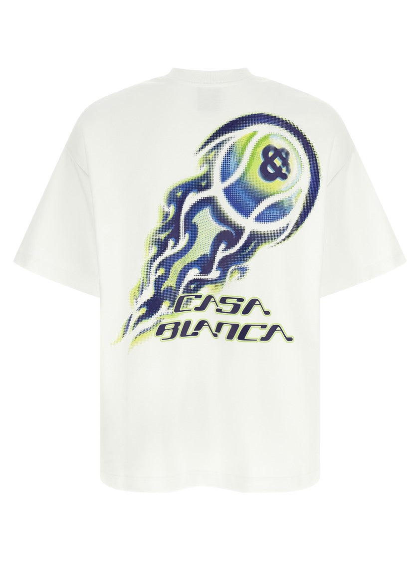 Casablanca 'Flaming Tennis Ball' T-Shirt