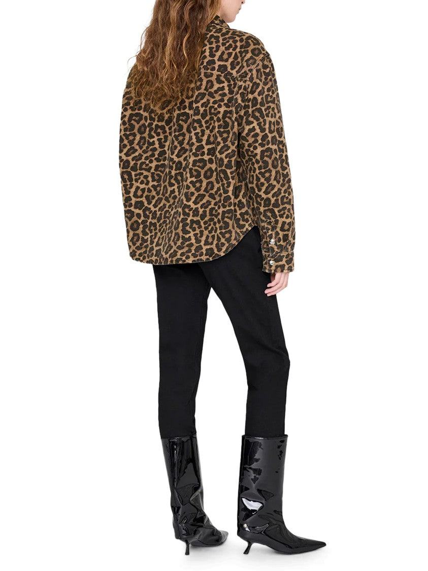 Anine Bing Leopard Print Shirt With Classic Collar