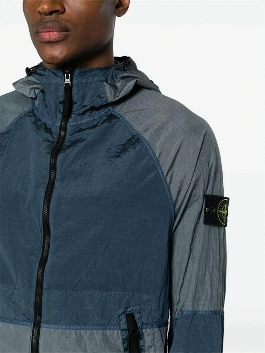 Stone Island Color-Block Casual Jacket With Adjustable Hood