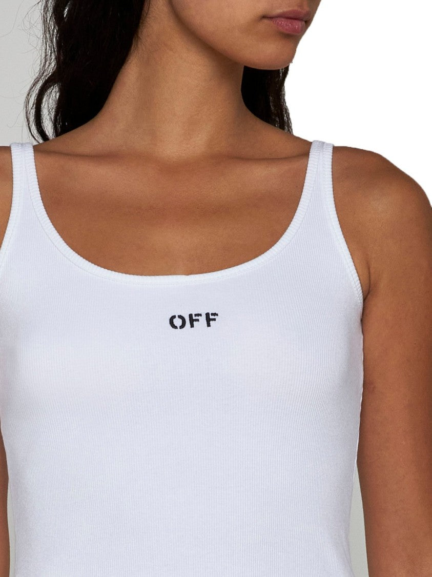 Off-White Logo Tank Top – White