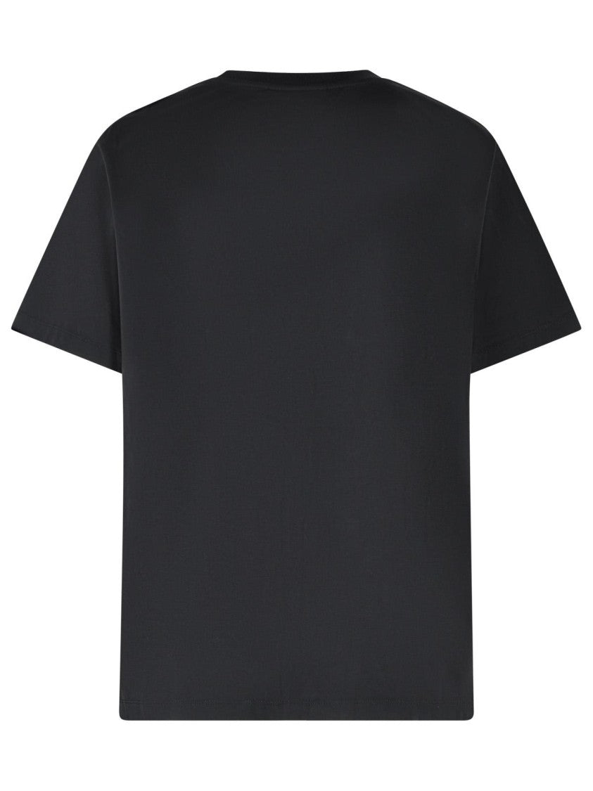 Ganni Strawberry T-Shirt In Black Cotton