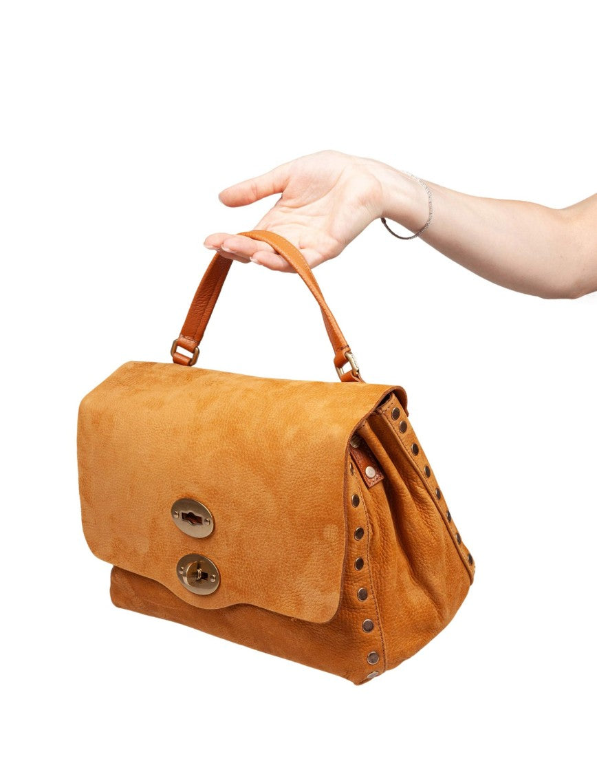 Zanellato S. Jones Postina Bag In Nubuck Brandy Brown