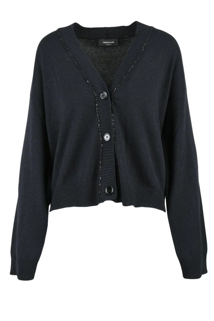 Fabiana Filippi Button Cardigan - Black