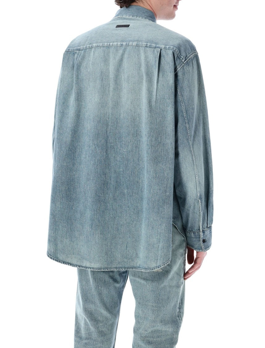 Fear Of God Blue Oversized Denim Shirt