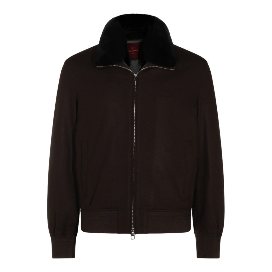 Montecore Minimalist Plush Collar Ribbed Casual Jacket