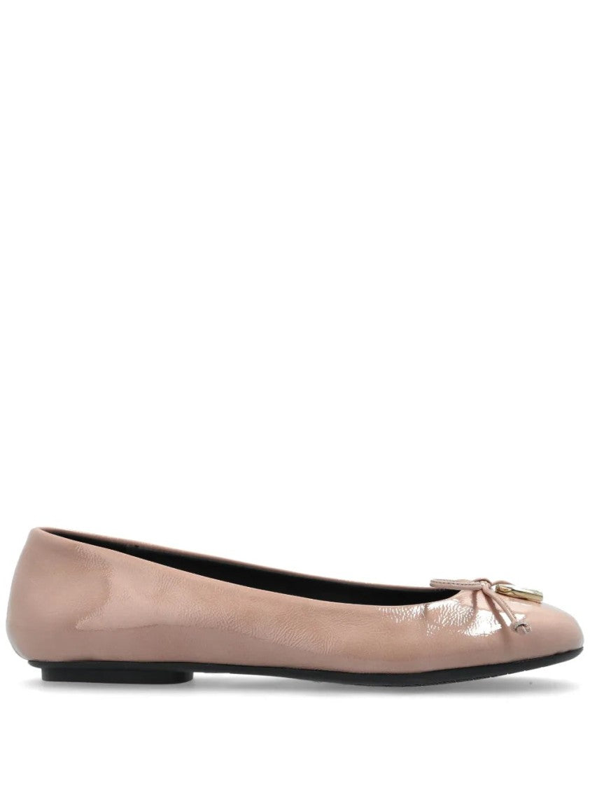 Furla Beige Leather Ballerina Flats