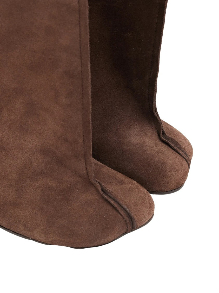 Mm6 By Maison Margiela Anatomic Kitten Heel Suede Boots