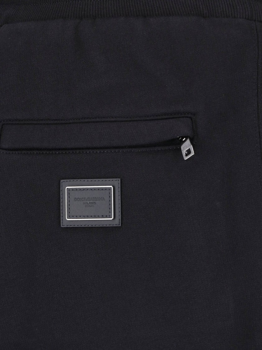 Dolce & Gabbana Black Straight-Leg Cotton Sweatpants