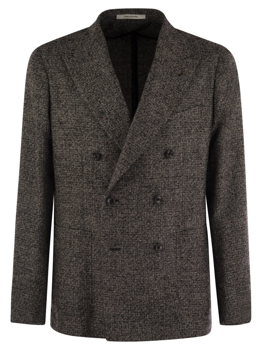 Tagliatore Double-Breasted Jacket In Wool Blend