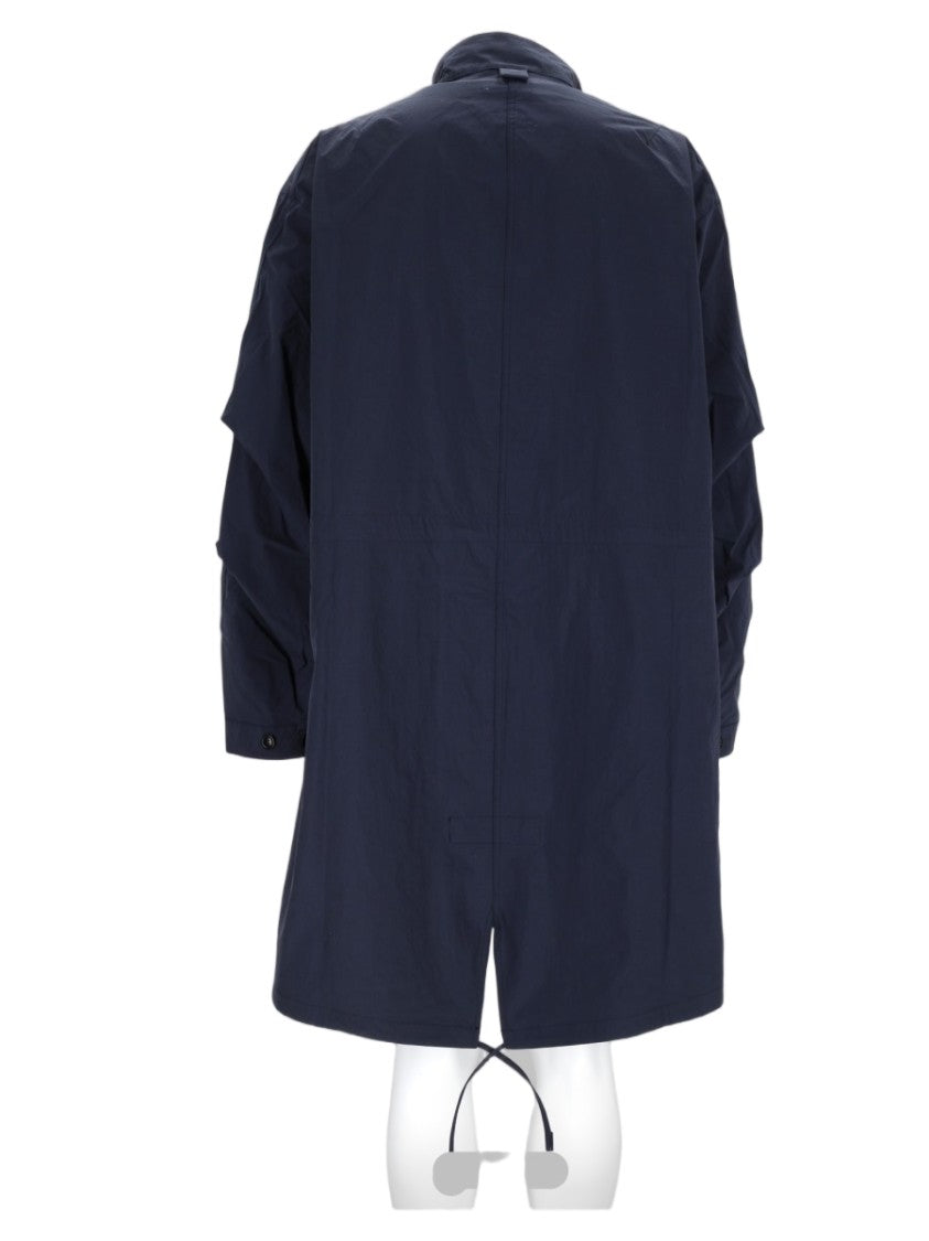 Ymc Navy Blue Lambswool Long Coat