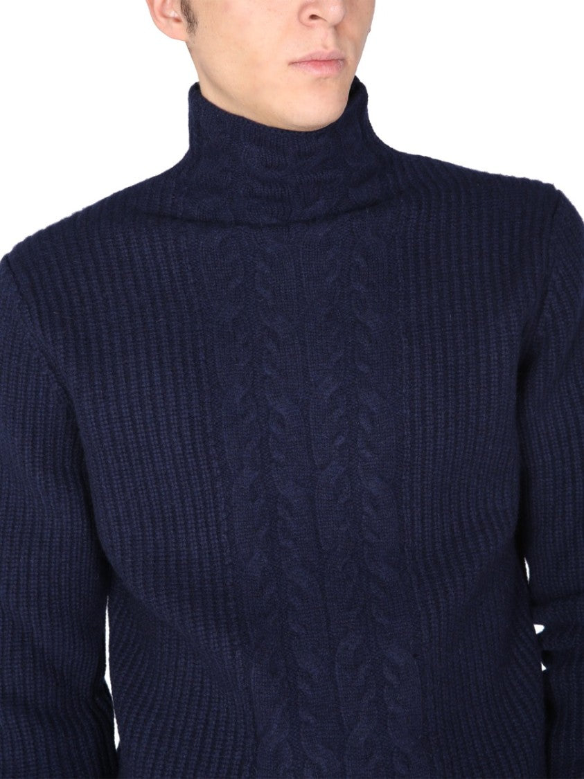 Ballantyne Navy Blue Turtleneck Sweater