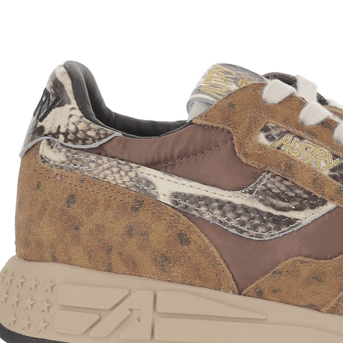 Autry Animal Print Leather Running Sneakers