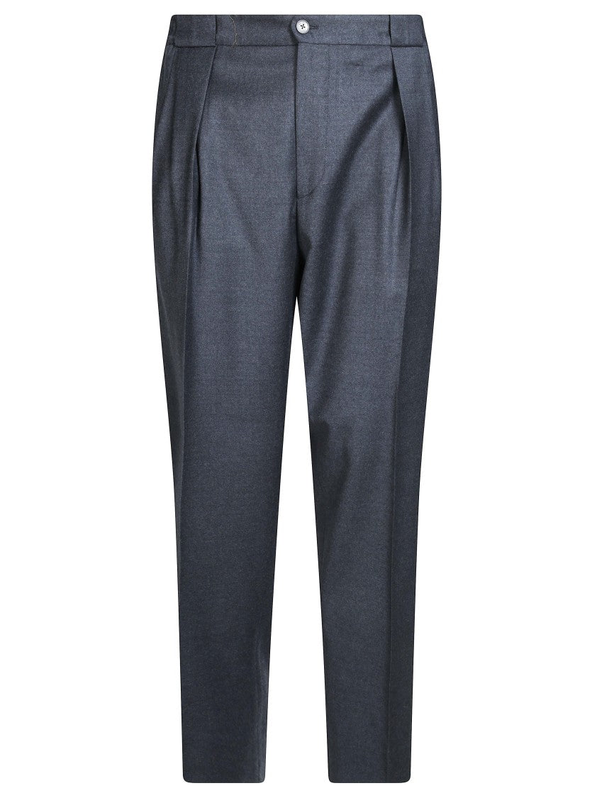Briglia Flannel Pleated Tailored Formal Pants