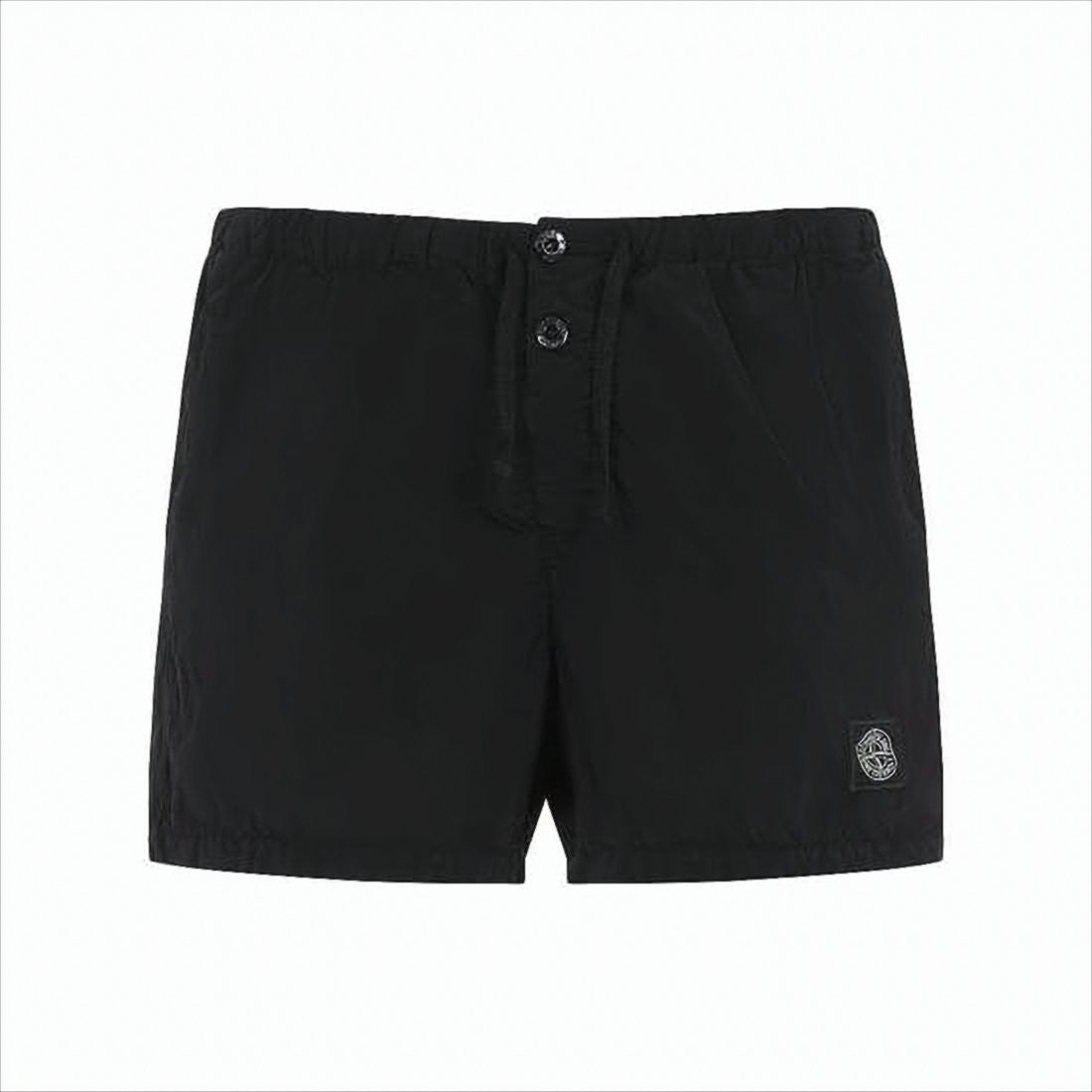Stone Island Lightweight Black Polyamide Shorts