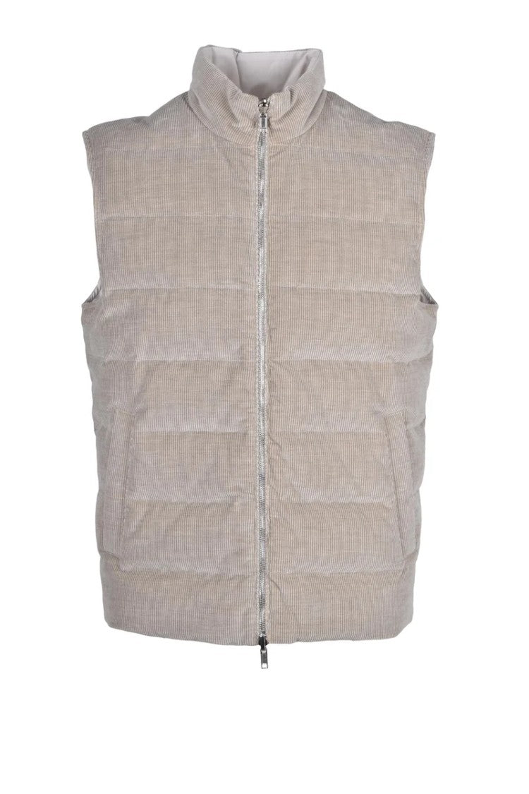 Eleventy Reversible Gilet - Beige