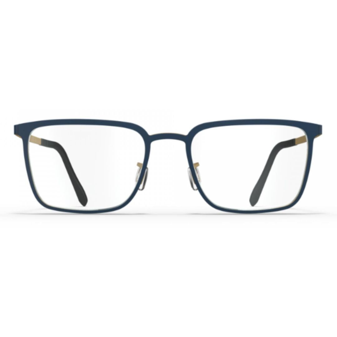 Blackfin Bf1084 Dover Rectangular Matte Blue Eyeglasses With Adjustable Nose Pads